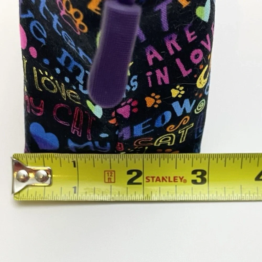 Cat Lovers Makeup Bag Zipper Pouch‎ Colorful Rainbow